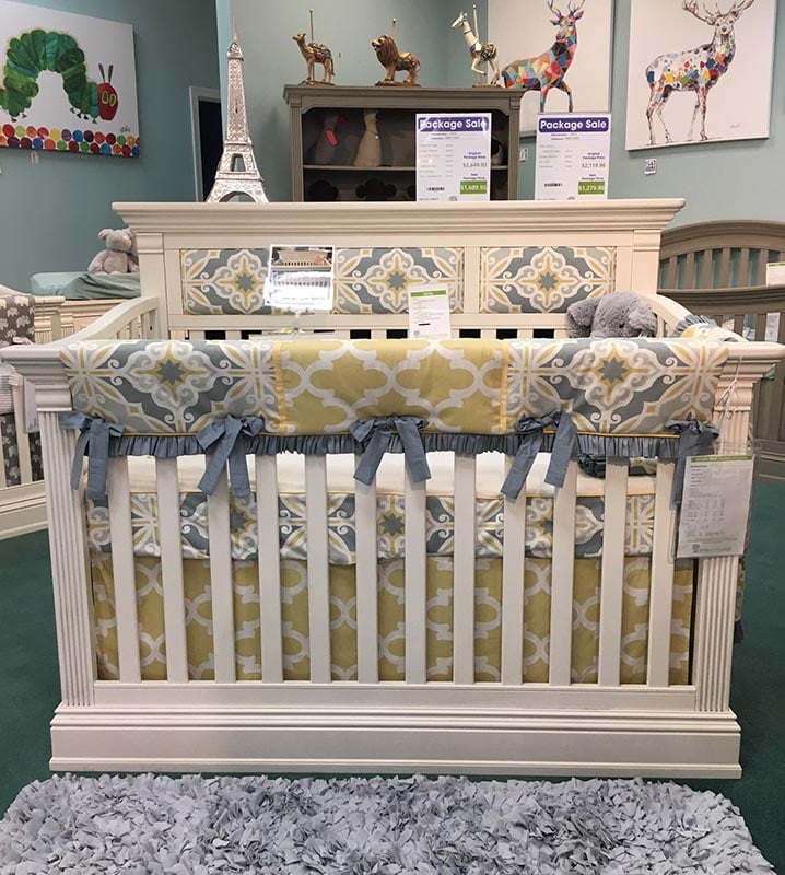 trinity white fabric top crib packages